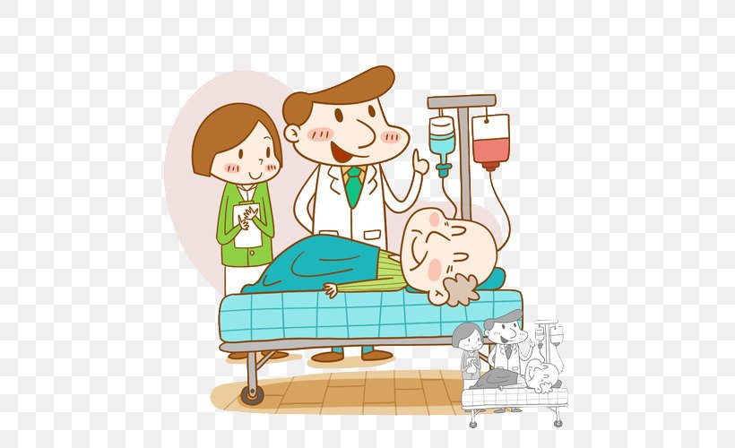 Patient Hospital Bed Health Medicine, PNG, 500x500px, Patient, Area, Art, Cartoon, Clinic Download Free