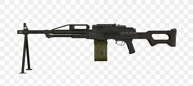 PK Machine Gun PKP Pecheneg Machine Gun Airsoft Guns Weapon Firearm, PNG, 2000x900px, Watercolor, Cartoon, Flower, Frame, Heart Download Free