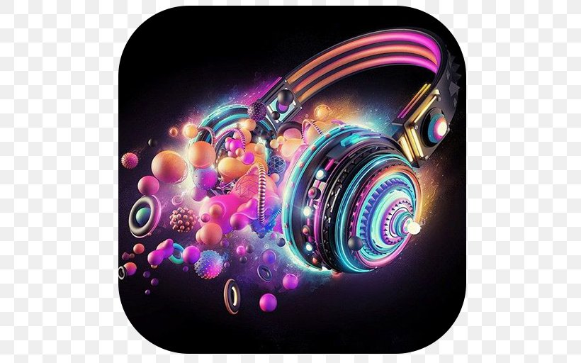 Headphones Digital Art Disc Jockey, PNG, 512x512px, Watercolor, Cartoon, Flower, Frame, Heart Download Free