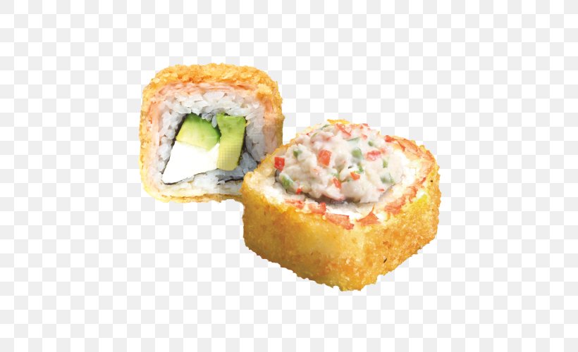 Sushi California Roll Japanese Cuisine Makizushi Taco, PNG, 500x500px, Sushi, Appetizer, Asian Cuisine, Asian Food, California Roll Download Free