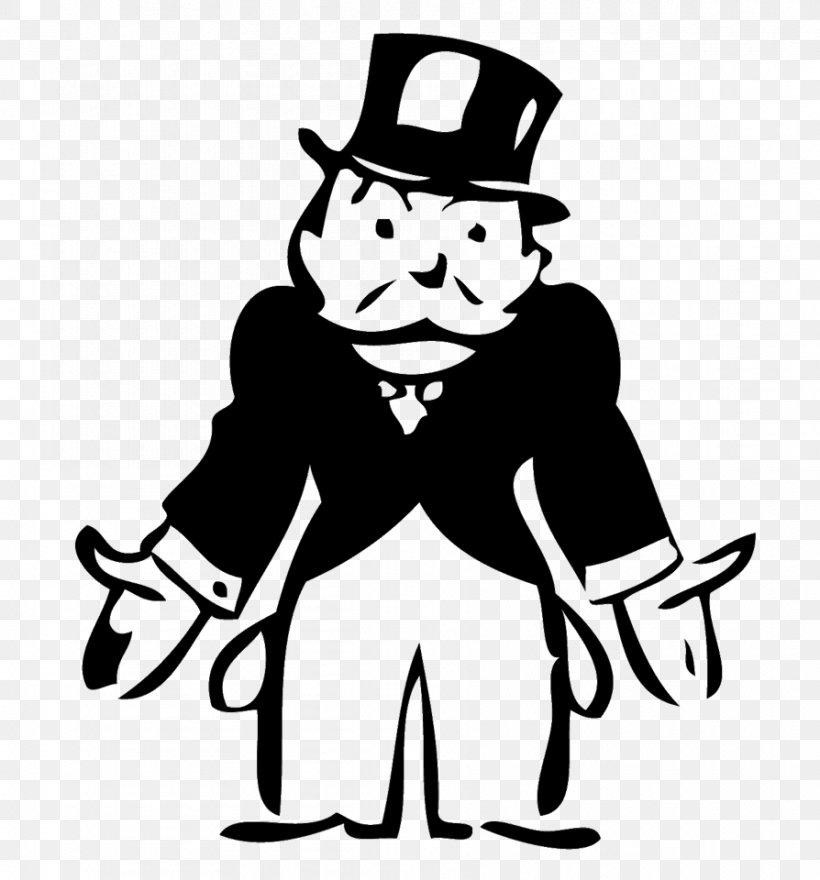 Rich Uncle Pennybags Monopoly Junior Board Game Parker Brothers, PNG, 894x960px, Rich Uncle Pennybags, Art, Artwork, Black, Black And White Download Free