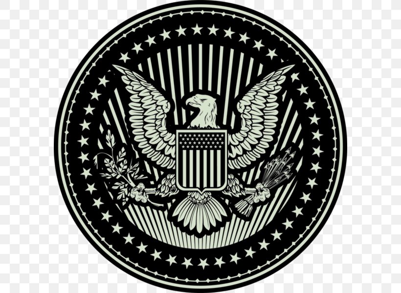 United States Of America Bald Eagle Great Seal Of The United States Vector Graphics Clip Art, PNG, 600x600px, United States Of America, Badge, Bald Eagle, Black And White, Brand Download Free