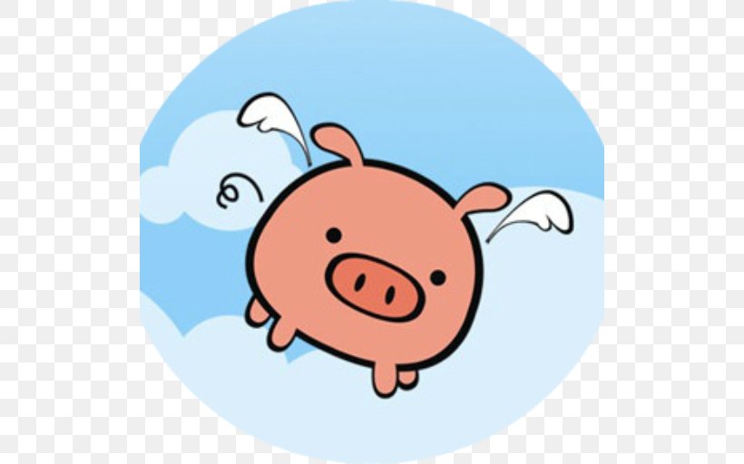 Flying Pig Marathon When Pigs Fly Cuteness, PNG, 512x512px, Pig, Animal, Area, Cuteness, Drawing Download Free