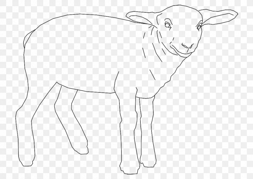 Sheep Goat /m/02csf Cattle Line Art, PNG, 1000x707px, Sheep, Animal Figure, Arm, Artwork, Black And White Download Free