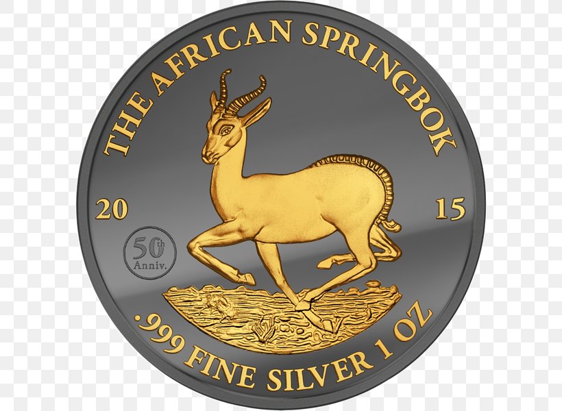 Springbok Gabon Gold Coin Silver, PNG, 600x600px, Springbok, Africa, Coin, Collecting, Deer Download Free