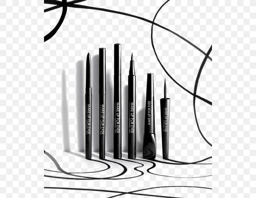 Cosmetics Eye Liner Make-up Make Up For Ever Eye Shadow, PNG, 538x635px, Cosmetics, Beauty, Black And White, Brand, Brush Download Free