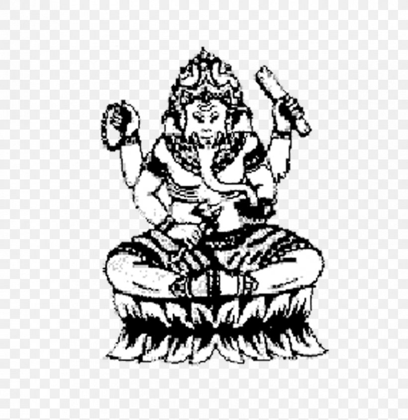 Dwarka SD Saraswati 4 Denpasar Ganesha Logo, PNG, 855x879px, Dwarka, Art, Artwork, Black And White, Denpasar Download Free