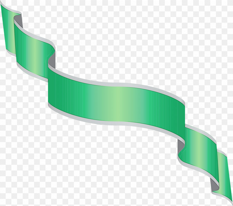 Green, PNG, 3000x2654px, Ribbon, Green, Paint, S Ribbon, Watercolor Download Free