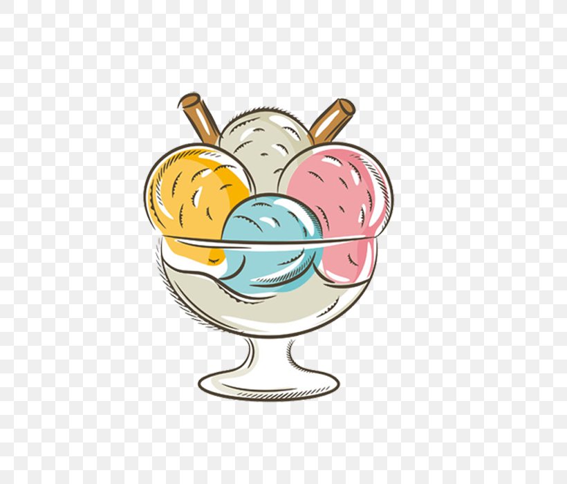 Ice Cream Cone Sundae Illustration, PNG, 700x700px, Ice Cream, Cartoon, Cream, Dessert, Food Download Free