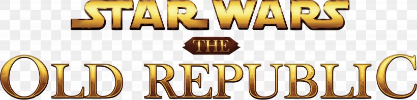 Star Wars: The Old Republic Star Wars: Knights Of The Old Republic Star Wars Knights Of The Old Republic II: The Sith Lords Logo, PNG, 6101x1479px, Star Wars The Old Republic, Brand, Brass, Galactic Republic, Gold Download Free
