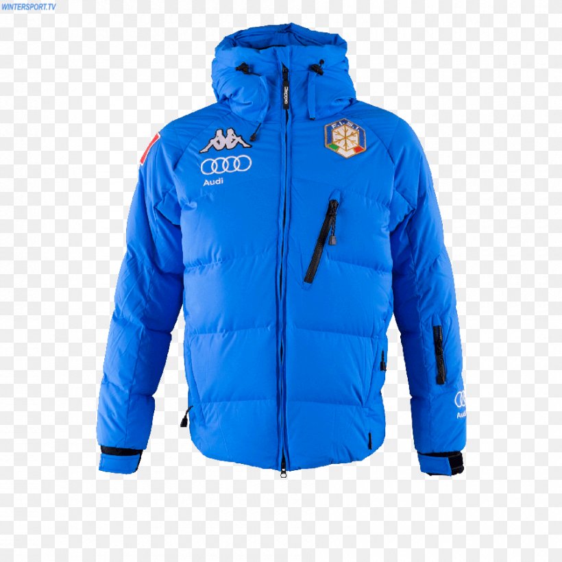 Hoodie Jacket Kappa Daunenjacke Polar Fleece, PNG, 900x900px, Hoodie, Blue, Clothing, Coat, Cobalt Blue Download Free