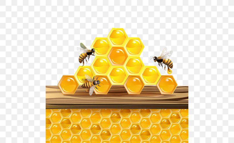 Western Honey Bee Honeycomb Insect, PNG, 500x500px, Bee, Beehive, Flower, Food, Honey Download Free