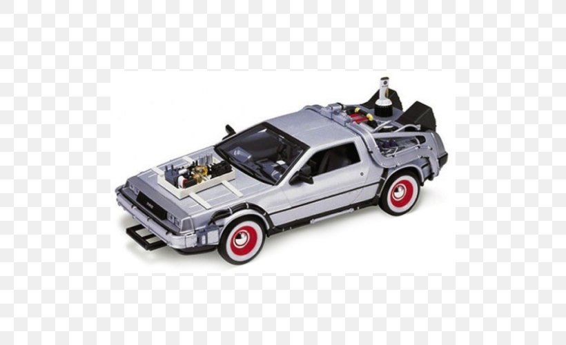 DeLorean DMC-12 Car DeLorean Time Machine Back To The Future Die-cast Toy, PNG, 500x500px, 124 Scale, Delorean Dmc12, Automotive Design, Automotive Exterior, Back To The Future Download Free