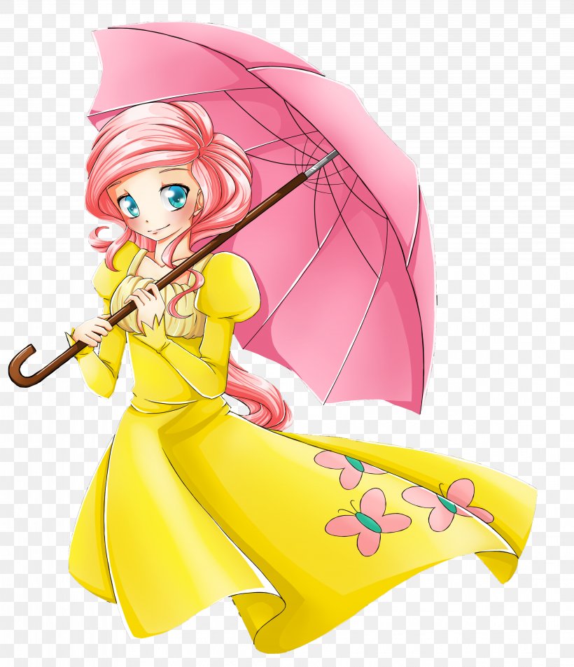 Fluttershy My Little Pony Art Umbrella, PNG, 4414x5135px, Watercolor, Cartoon, Flower, Frame, Heart Download Free