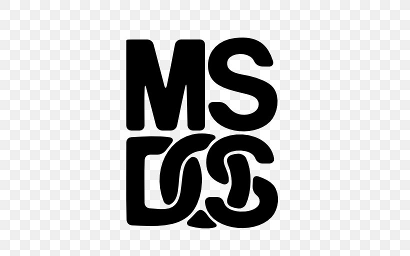 MS-DOS Computer Logo Microsoft Corporation, PNG, 512x512px, Msdos, Black And White, Brand, Command, Computer Download Free
