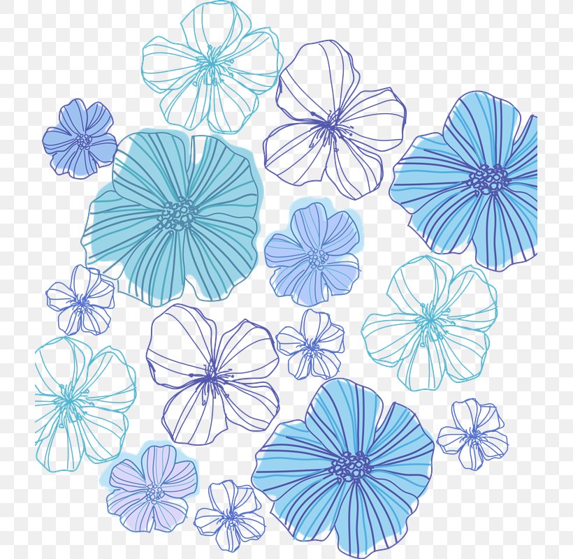 Drawing Blue Flower, PNG, 719x800px, Drawing, Aqua, Blue, Digital Image, Flower Download Free