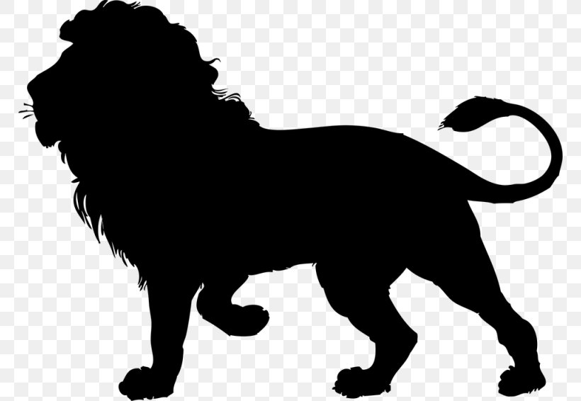 Lion Silhouette Cougar Clip Art, PNG, 768x566px, Lion, Art, Big Cats, Black, Black And White Download Free