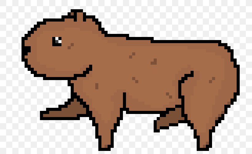 Pixel Art Cattle Capybara Clip Art, PNG, 780x500px, Pixel Art, Capybara, Carnivora, Carnivoran, Cattle Download Free