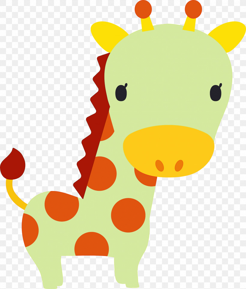 Giraffe Giraffidae Yellow Cartoon Animal Figure, PNG, 2557x3000px, Giraffe, Animal Figure, Cartoon, Giraffidae, Sticker Download Free