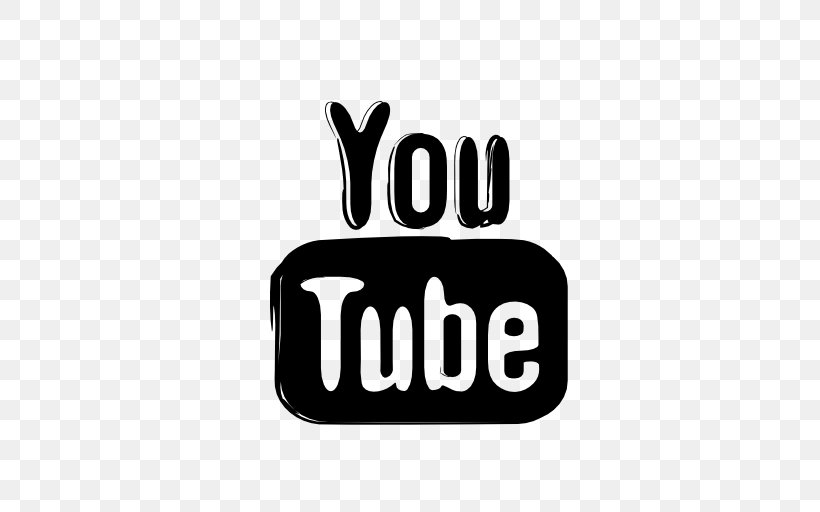 YouTube Logo Social Media Television Show, PNG, 512x512px, Youtube, Area, Black And White, Brand, Logo Download Free