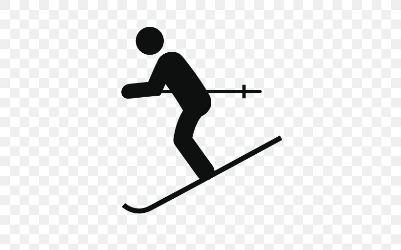 Skiing Vector Graphics Winter Sport Sports, PNG, 512x512px, Skiing, Alpine Skiing, Area, Backcountry Skiing, Black Download Free