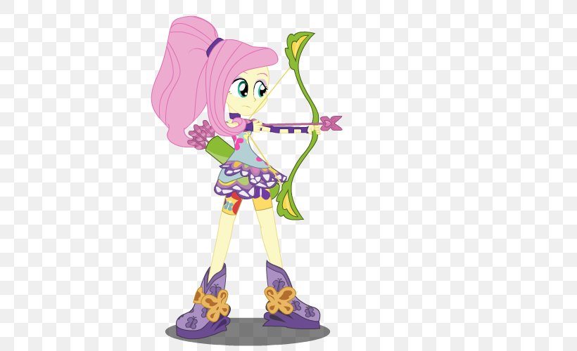 Fluttershy Pinkie Pie Twilight Sparkle Applejack Archery, PNG, 500x500px, Fluttershy, Animal Figure, Applejack, Archery, Art Download Free