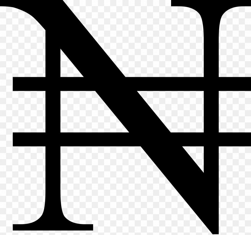 Nigerian Naira Currency Symbol, PNG, 2000x1875px, Nigerian Naira, Area, Black, Black And White, Brand Download Free