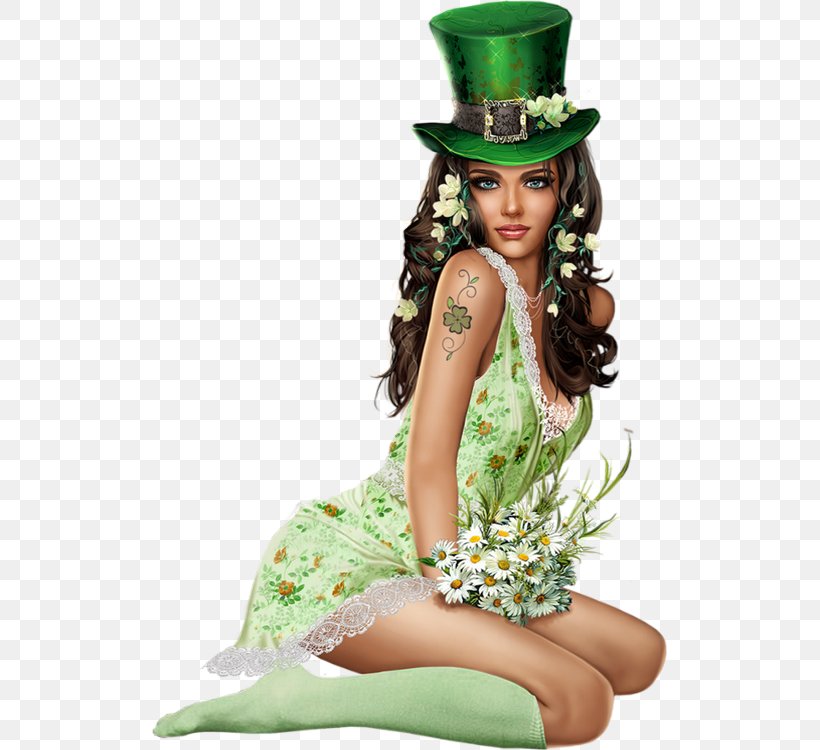Saint Patricks Day, PNG, 515x750px, Woman, Costume, Costume Accessory, Costume Hat, Digital Art Download Free