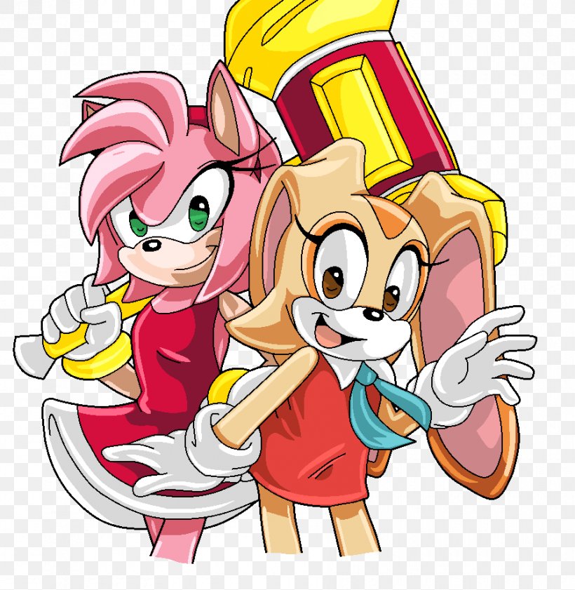 Amy Rose Shadow The Hedgehog Cream The Rabbit Sonic Riders Fan Art, PNG, 900x924px, Watercolor, Cartoon, Flower, Frame, Heart Download Free