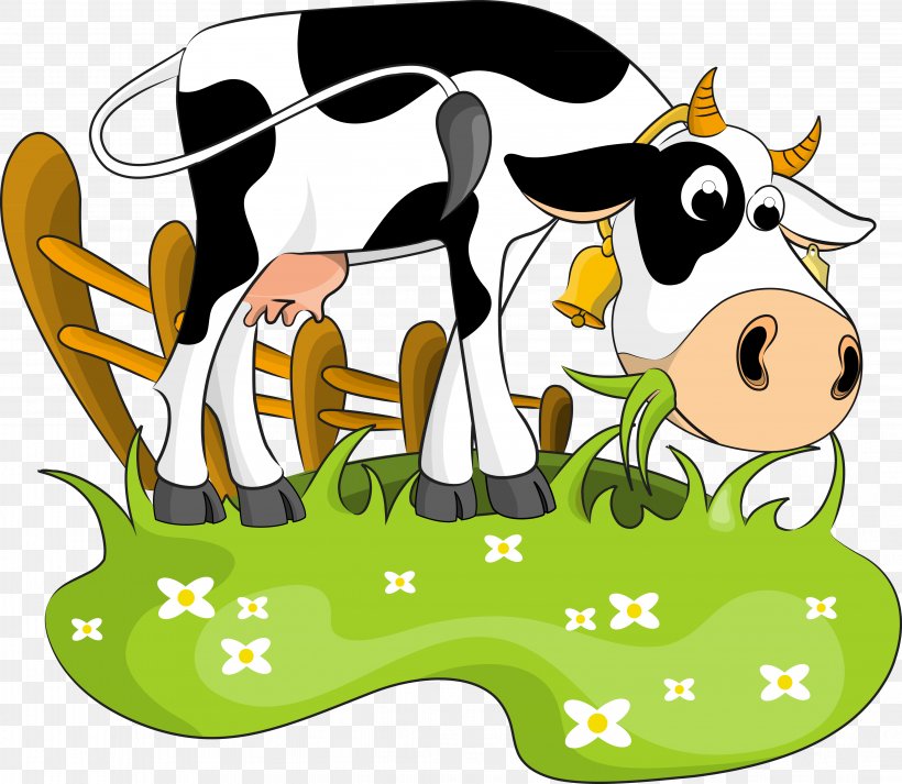 Dairy Cattle Clip Art, PNG, 4276x3721px, Cattle, Area, Artwork, Cartoon, Cattle Like Mammal Download Free
