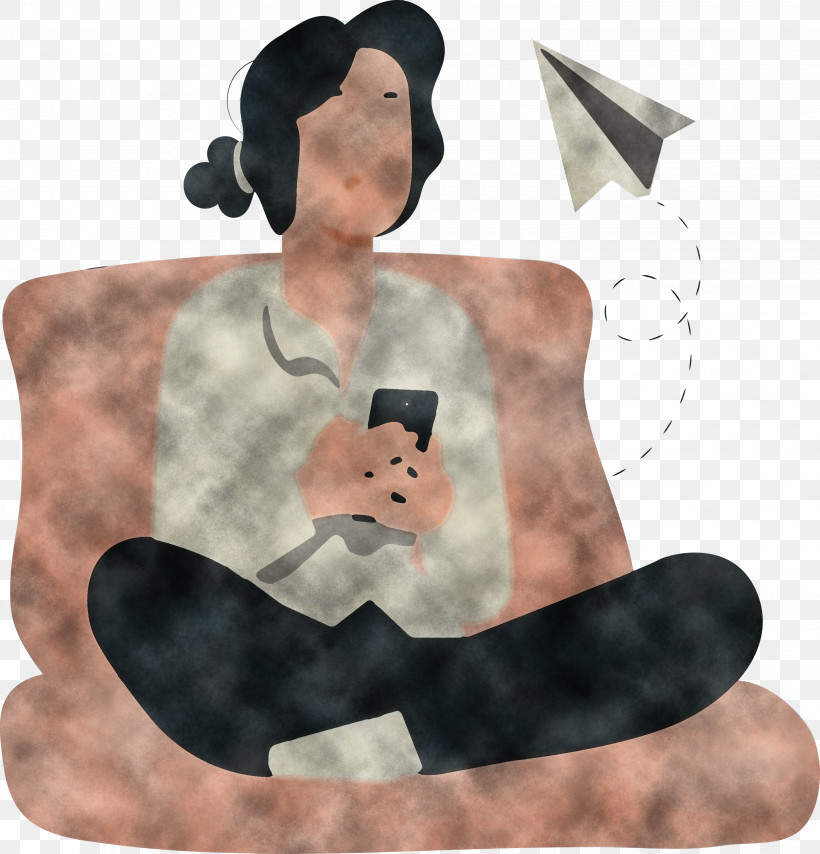 Girl Playing Mobile Phone, PNG, 2880x3000px, Girl Playing Mobile Phone, Architecture, Cartoon, Drawing, Furniture Download Free