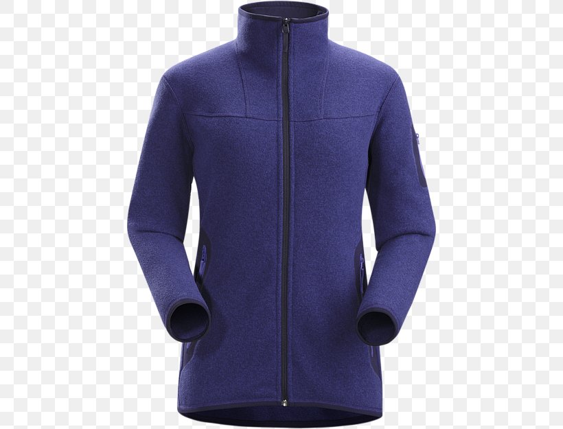 Hood Polar Fleece Outerwear Jacket Cardigan, PNG, 450x625px, Hood, Active Shirt, Azulene, Cardigan, Cobalt Download Free