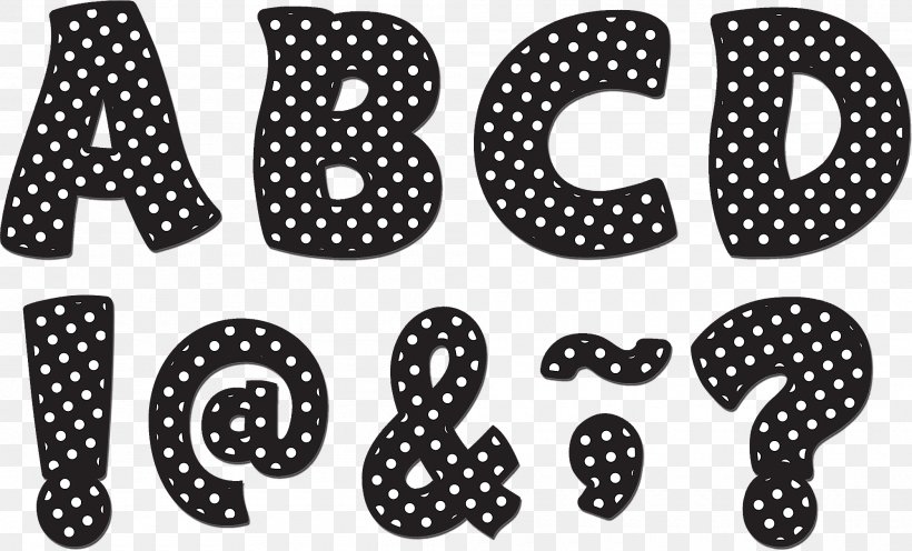 Polka Dot Letter Case Alphabet, PNG, 2000x1212px, Polka Dot, Alphabet, Black, Black And White, Blackboard Download Free