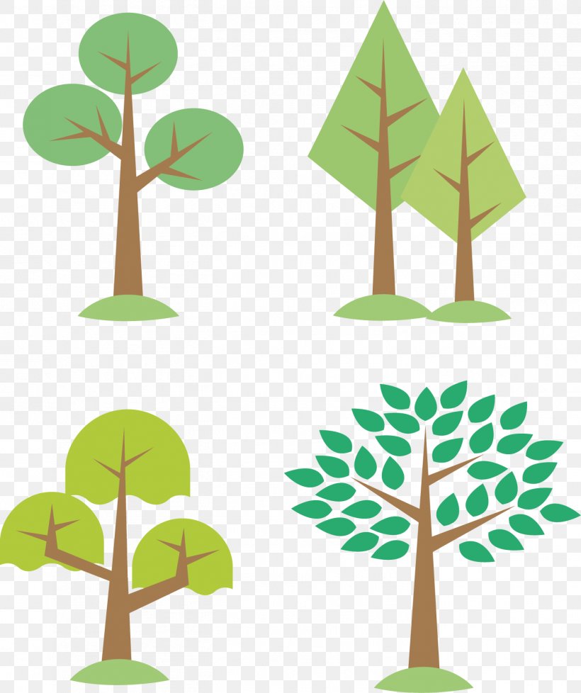 Tree Euclidean Vector Clip Art, PNG, 1403x1675px, Tree, Afforestation, Branch, Cottonwood, Grass Download Free