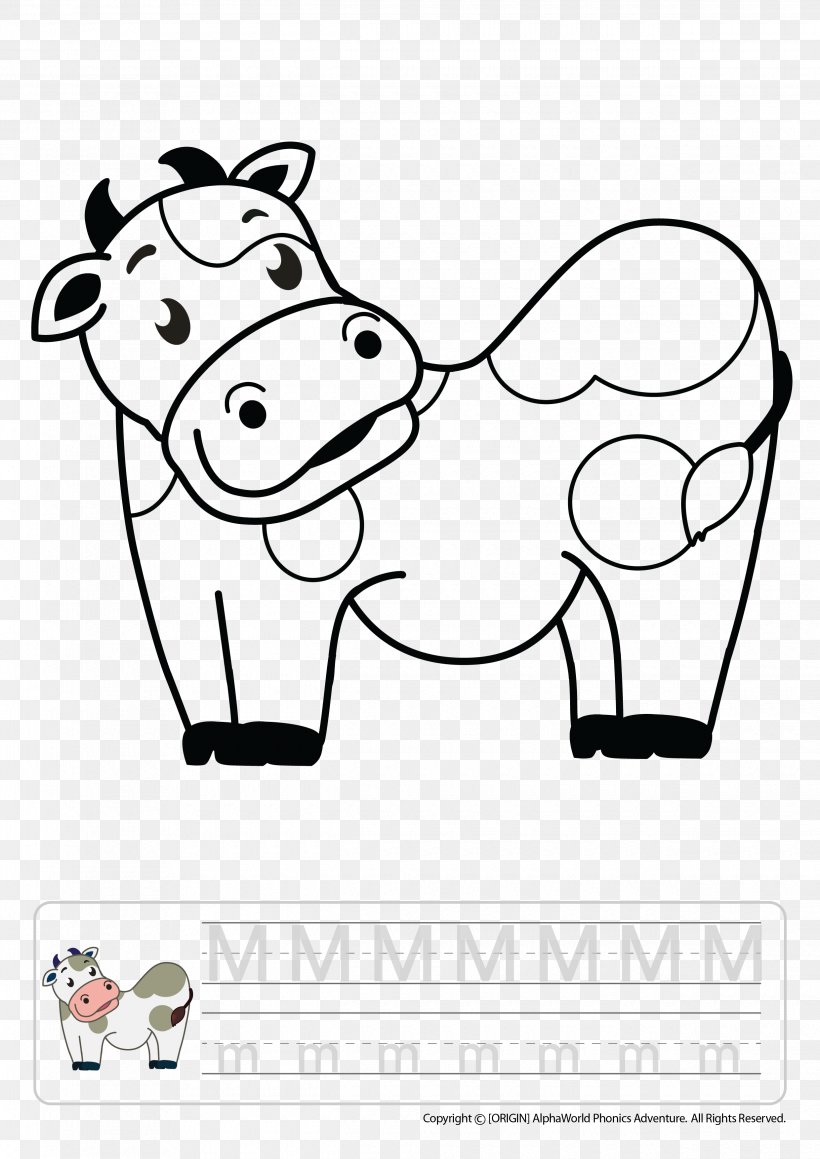 Cattle Horse Pack Animal White Human Behavior, PNG, 2480x3508px, Cattle, Area, Behavior, Black And White, Cartoon Download Free