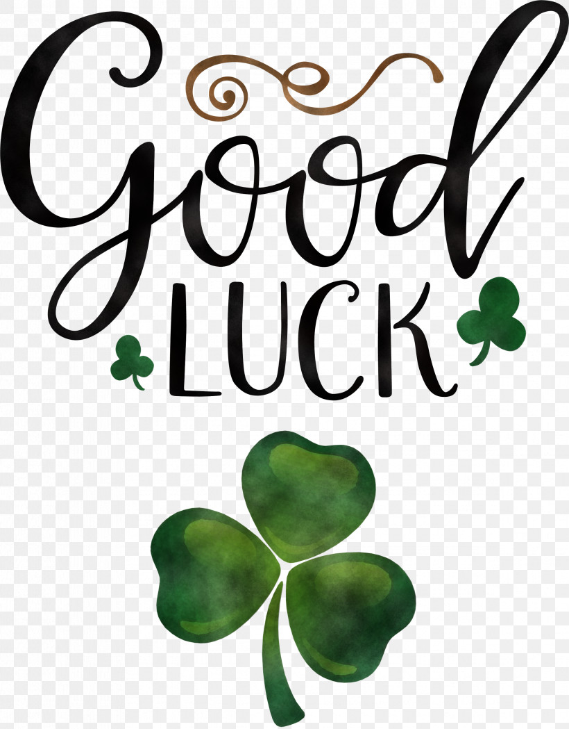 Good Luck Saint Patrick Patricks Day, PNG, 2345x3000px, Good Luck, Fruit, Green, Leaf, Logo Download Free