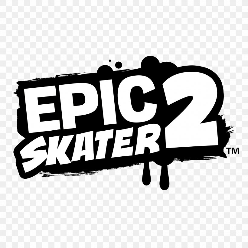 Logo Epic Skater 2 Brand Font, PNG, 2500x2500px, Logo, Area, Black And White, Brand, Epic Skater Download Free