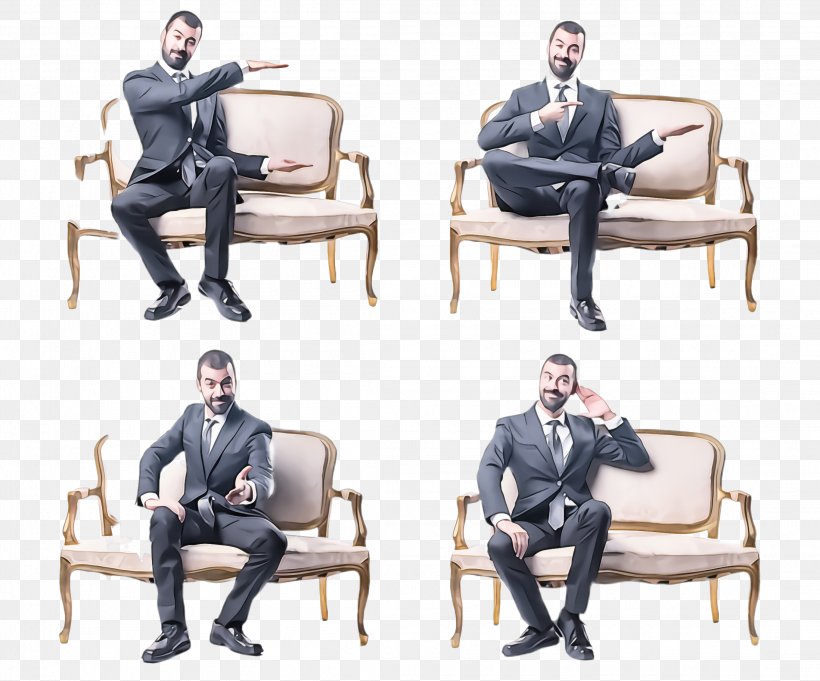 Sitting Chair Furniture Gentleman White-collar Worker, PNG, 2196x1824px, Sitting, Businessperson, Chair, Conversation, Furniture Download Free
