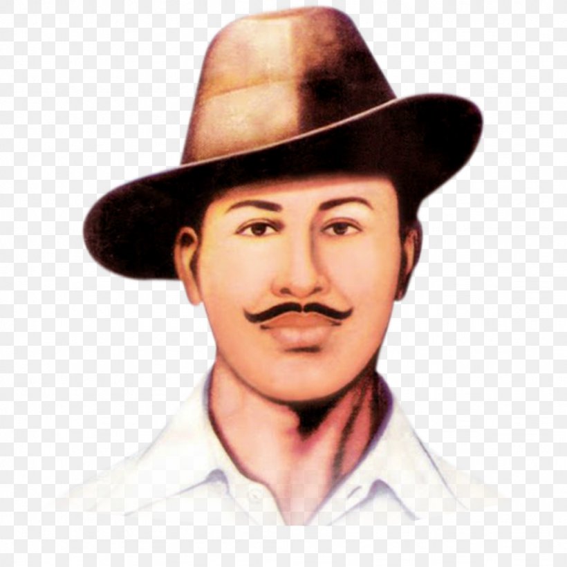 Bhagat Singh Shaheed-E-Azam India, PNG, 1024x1024px, Bhagat Singh, Bowler Hat, Chandra Shekhar Azad, Chin, Clothing Download Free