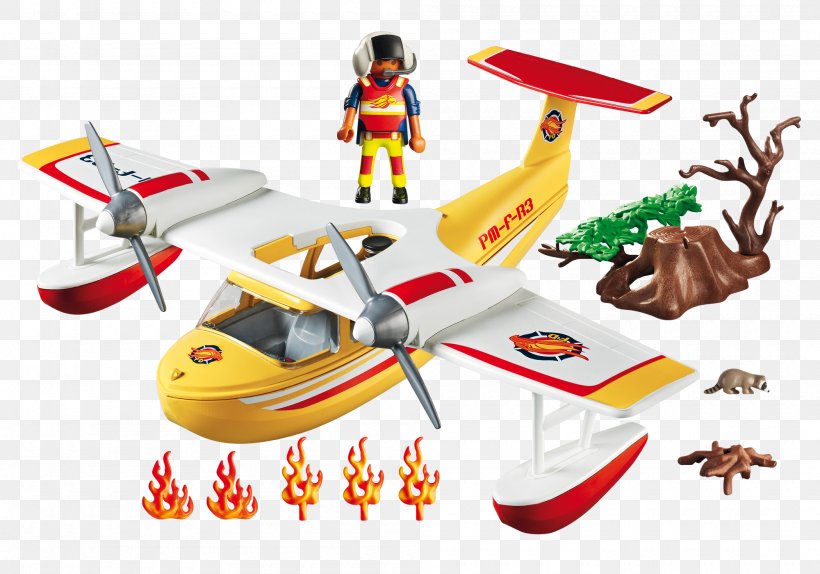 Airplane Playmobil Toy Seaplane Firefighter, PNG, 2000x1400px, Airplane, Aerial Firefighting, Conflagration, Dollhouse, Fire Station Download Free