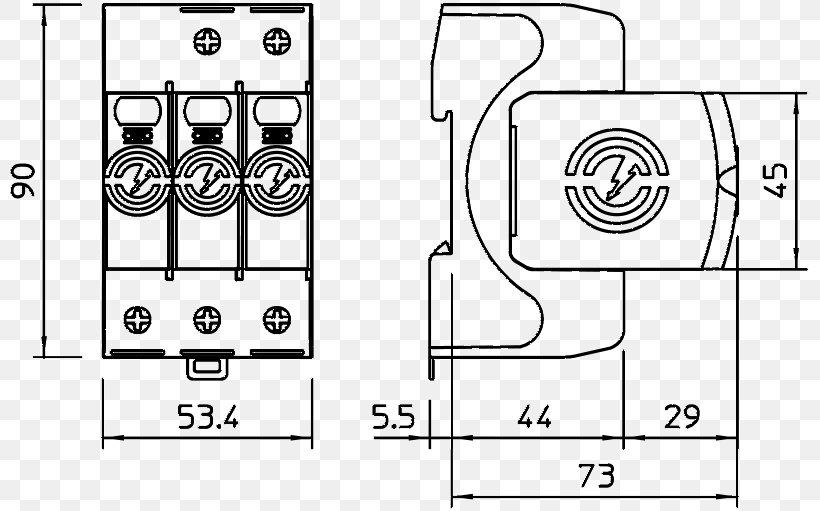 Surge Arrester Lightning Arrester Electric Current Surge Protection Devices Electric Potential Difference, PNG, 800x511px, Surge Arrester, Area, Black And White, Diagram, Drawing Download Free