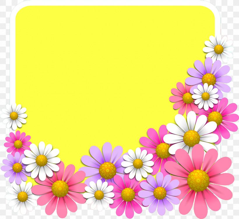 Flower Square Frame Floral Square Frame, PNG, 1300x1193px, Flower Square Frame, Camomile, Chamomile, Daisy, Daisy Family Download Free