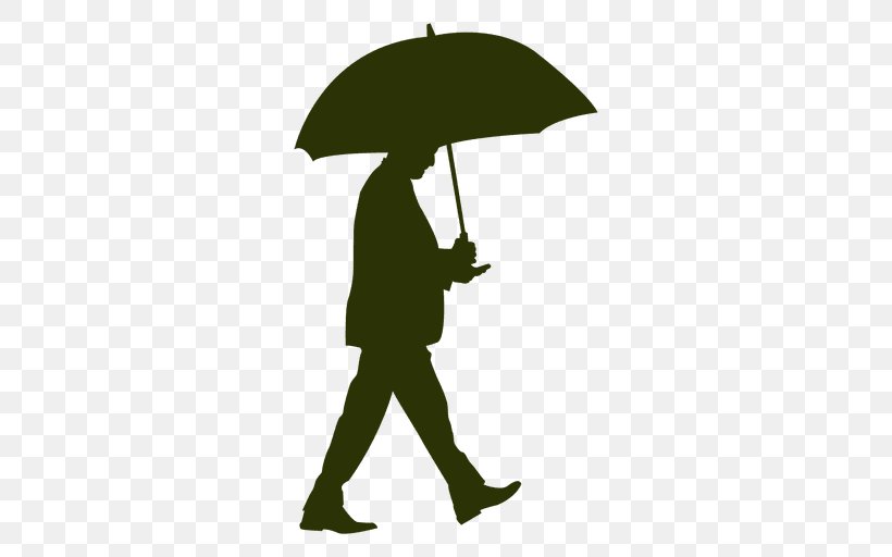Silhouette Umbrella, PNG, 512x512px, Silhouette, Cdr, Grass, Green, Leaf Download Free