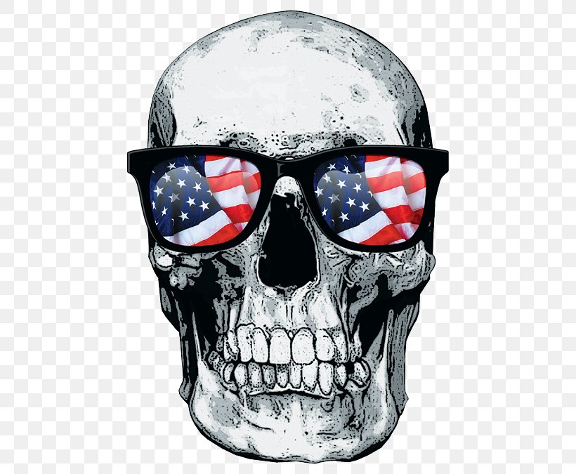 T-shirt United States Skull Top, PNG, 675x675px, Tshirt, Bone, Clothing, Eyewear, Flag Of The United States Download Free