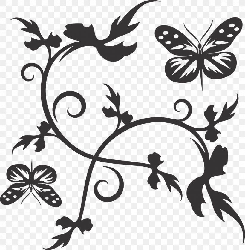 Drawing Floral Design Art, PNG, 969x990px, Drawing, Art, Artwork, Black And White, Branch Download Free