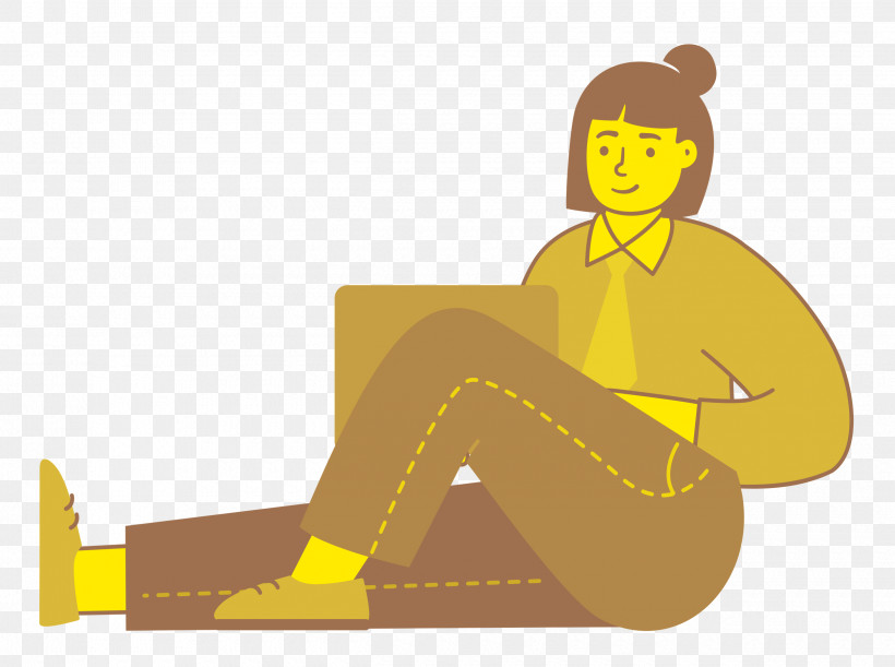Sitting On Floor Sitting Woman, PNG, 2500x1863px, Sitting On Floor, Behavior, Biology, Cartoon, Girl Download Free