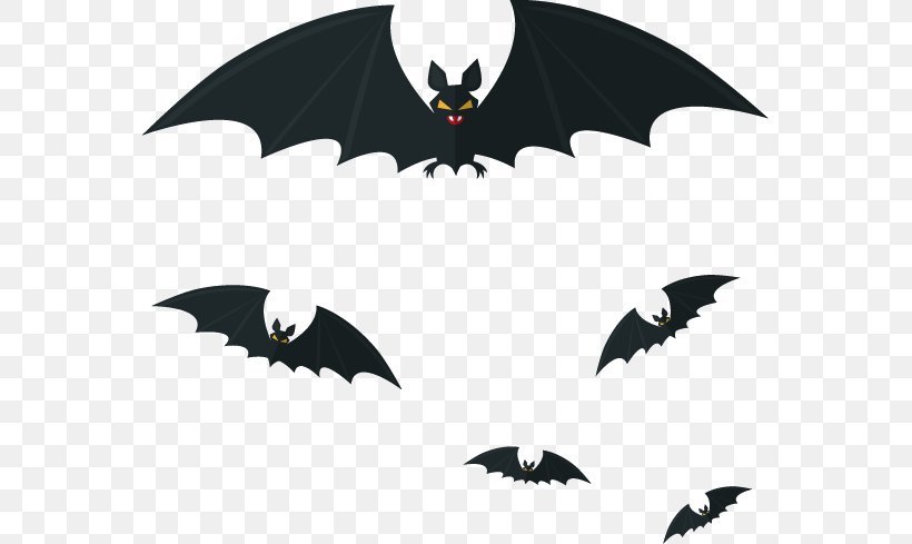 Bat Adobe Illustrator Illustration, PNG, 563x489px, Bat, Animal, Black And White, Creative Market, Flying Foxes Download Free
