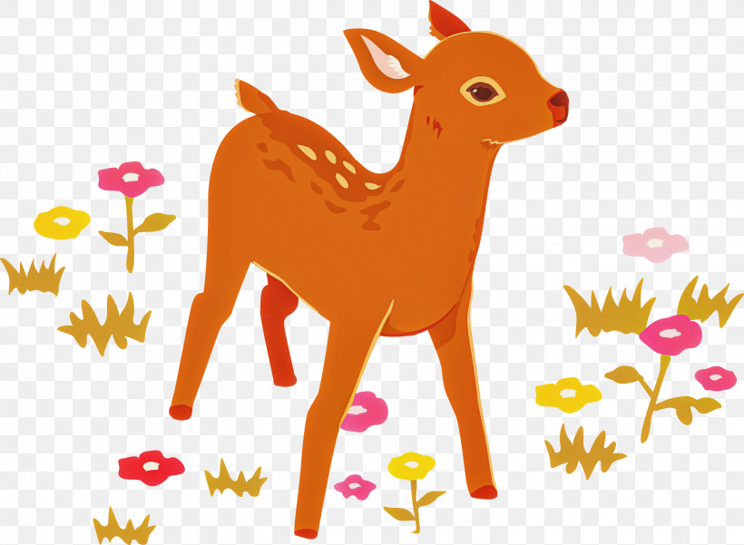 Deer Roe Deer Wildlife Animal Figure Fawn, PNG, 3000x2199px, Deer, Animal Figure, Cartoon, Fawn, Lawn Download Free