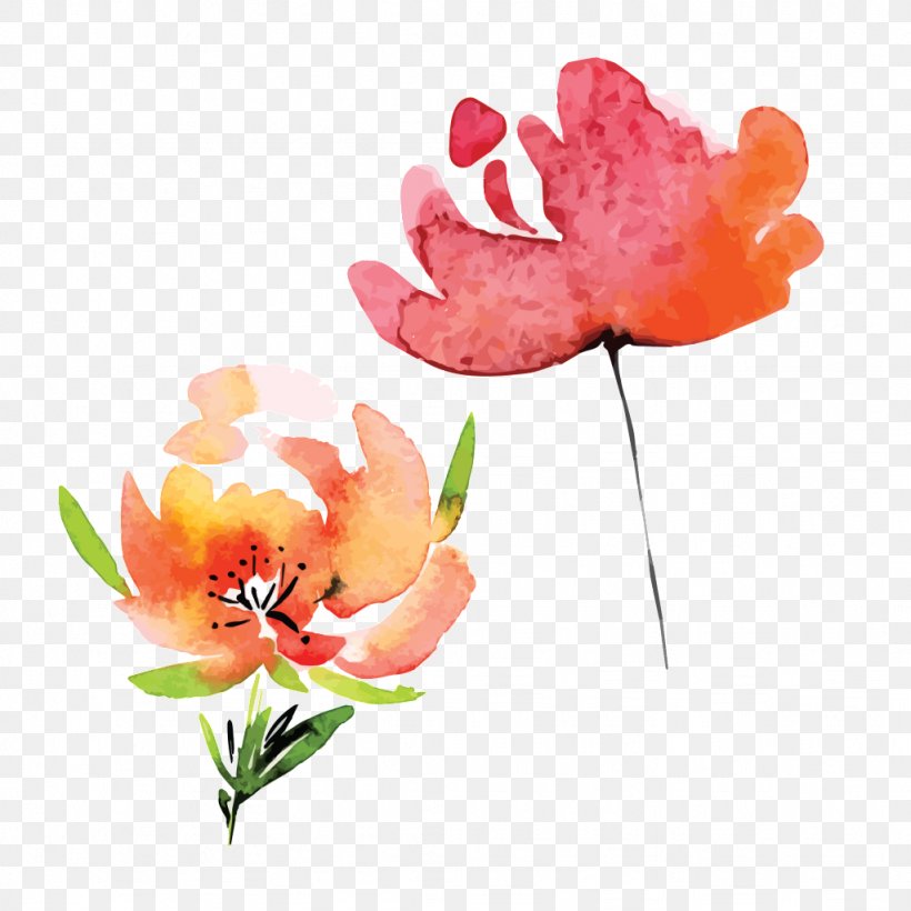 Watercolor Painting Illustration, PNG, 1024x1024px, Watercolor Painting, Cartoon, Flora, Floral Design, Flower Download Free