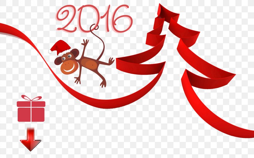 Monkey New Year Christmas Desktop Wallpaper 0, PNG, 2560x1600px, 2016, Monkey, Calendar, Chinese New Year, Chinese Zodiac Download Free